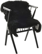 HUAHOO Premium Genuine Sheepskin Rug Black Real Australia Sheepskin Natural - Image 6