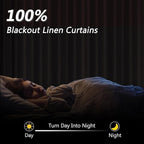 100% Blackout Curtains 96 Inch Length 2 Panels Set - Image 2