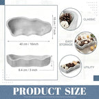 Nuogo 16 Inch Wooden Wavy Edge Dough Bowl Supplies, Grey - Image 2