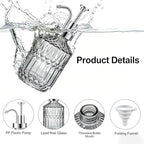 Amolliar 12 Oz Glass Soap Dispenser with Plastic Pump,Dark Grey,2 Pack - Image 2