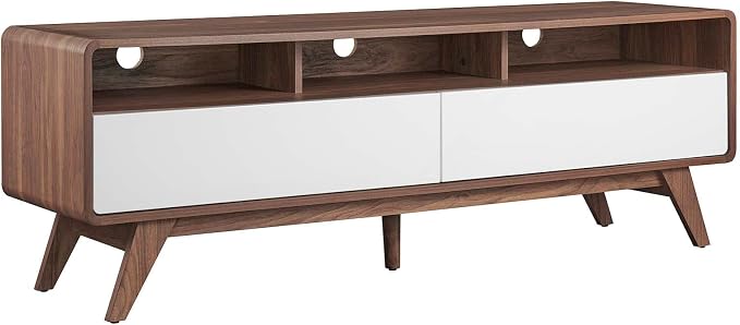 Modway Transmit Entertainment-Stands, 60 Inch, Walnut White by Modway