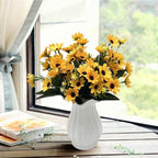 Fake Sunflower Decor, CATTREE Artificial Flowers Sunflowers Silk Helianthus Plastic Plants Wedding Bouquet Party Indoor Outdoor DIY Home Garden Kitchen Table Centerpieces Arrangements Decoration 4 Pcs - Image 5
