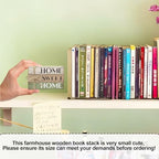 Mini Decorative Books For Home Decor, Small Wood Book Stack For Table Decor, Home Decor Book For Living Room Mantel, Farmhouse Stacked Books Decorative（L44） - Image 2