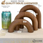 Wooden Arch Decor Set of 3, Scandinavian Wood Decorative Objects - Image 2
