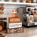 4 Pcs Fall Tiered Tray Decor, Wooden Fall Decorations for Home - Image 5
