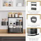 KINGRACK Metal Bathroom Counter Organizer，Rotating Countertop Storage Shelf - Image 5