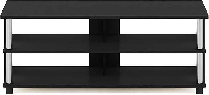Furinno Sully 3-Tier Stand for TV up to 48 Inch, Americano/Chrome - Image 5