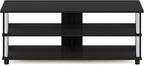 Furinno Sully 3-Tier Stand for TV up to 48 Inch, Americano/Chrome - Image 5
