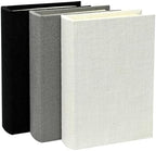 DECOR4SEASON Set of 3 Modern Linen and Wood Decorative Faux Book Boxes, 10" by DECOR4SEASON