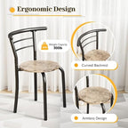 Shahoo 3-Piece Wooden Dining Table Set, Kitchen Breakfast Nook Sets - Image 5