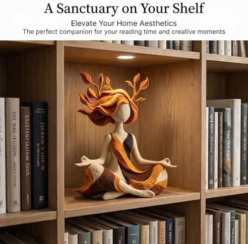 Serenity Growth Meditation Figurine – Abstract Resin Yoga Sculpture for Mindfulness & Inner Peace, Aesthetic Home Decor Statue for Living Room, Bedroom, Desk, Relaxation Gift - Image 2