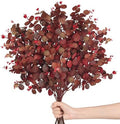 6PCS Fall Stems for Vases- Faux Burgundy Eucalyptus Stems, 31inch by Luiywan