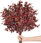 6PCS Fall Stems for Vases- Faux Burgundy Eucalyptus Stems, 31inch by Luiywan