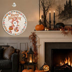 Halloween Decoration for Front Door, Halloween Welcome Wooden Hanging Sign - Image 6