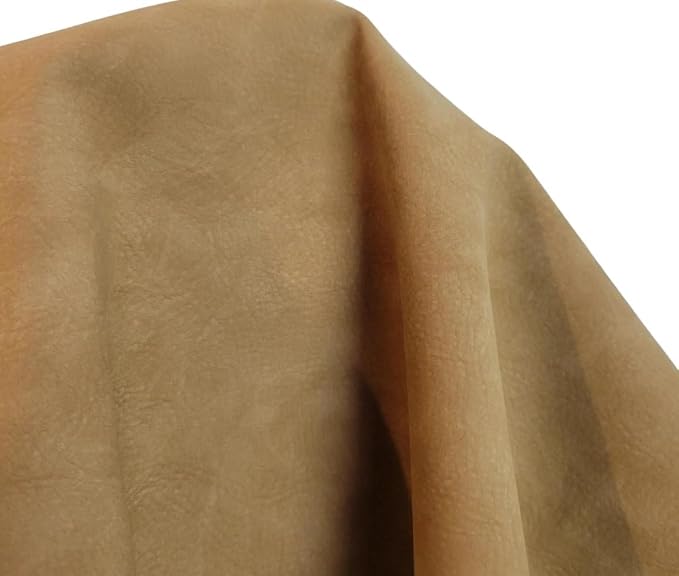 Wheat Nubuck Soft Faux Leather Fabric PU Leather by The Yard Synthetic Pleather by NATLeathers
