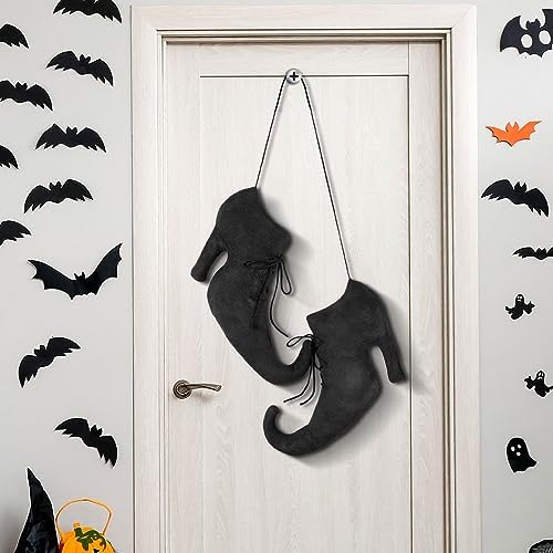 Suhine 12 Inch Large Vintage Halloween Witch Shoes Wall Hanging Decoration - Image 5