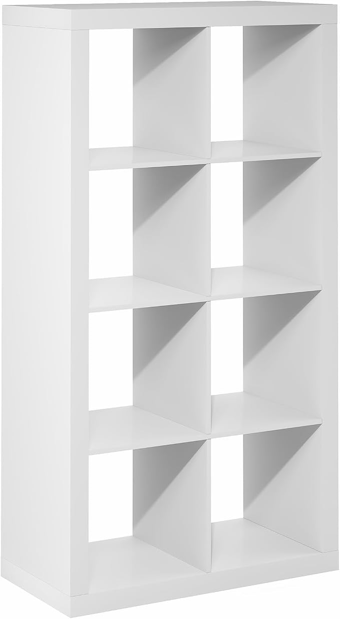 Furinno Cubicle Book Shelf, 8-Cube 2-Inch Super Thick Frame Bookshelf, - Image 6
