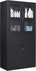 Black Metal Storage Cabinet by Anxxsu