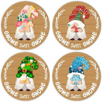 Interchangeable Gnome Welcome Sign Fall Halloween Door Decor, Tan - Image 3
