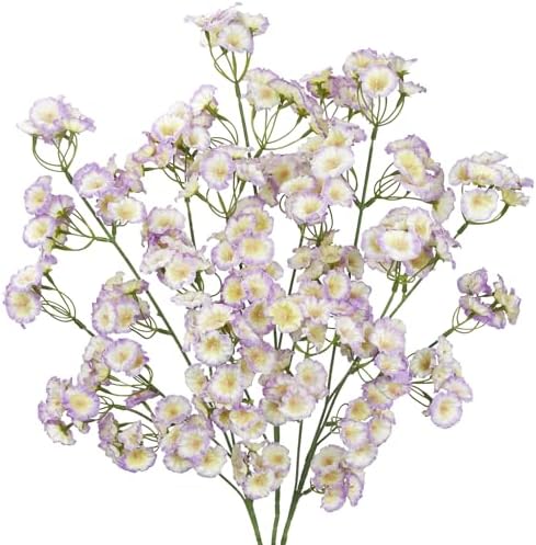 3 Pcs Artificial Wildflowers Purple Long Stem Faux Silk Flowers for Vase by Unknown