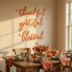 3 Pieces Thankful Grateful Blessed Letter Sign Metal Wall Decor - Image 4