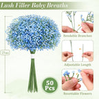 50 Baby Breath Flowers Artificial Bulk, 21" Babys Breath Artificial Flowers - Image 3