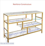 AT-VALY Console Table 4-Tier Storage Shelves Entryway Table Hallway Tables - Image 5