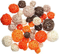 Patelai Wicker Ball Orbs,Bright Color,2.4'',2'',1.6'',1.2'' by Patelai