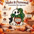 Halloween Decor, Halloween Ornaments for Tree, Personalized Acrylic Ghost - Image 2