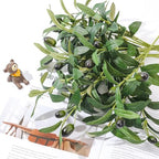 30pcs 10” Faux Olive Leaves Fake Olive Branches for Small Vase - Image 2