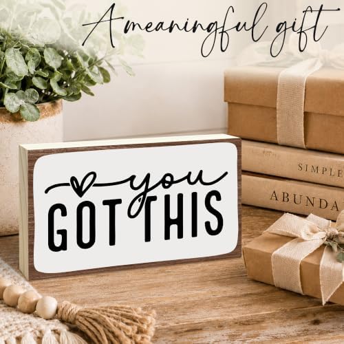 3x5 Encouragement Wooden Block Sign, You Got This, Rustic - Image 5