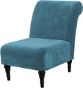 H.VERSAILTEX Armless Accent Chair Covers Thick Velvet Armless Chair Slipcovers by HVERSAILTEX