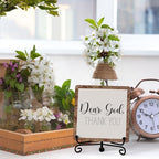 Modern Farmhouse Decor, Home Decor For Living Room, Boho Chic Aesthetic Shelf Decorations, Christian Rutsic Dear God Sign, Farm House Entryway Tv Stand Fireplace Coffee Table Decoration (06) - Image 3