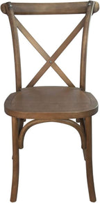 EMMA + OLIVER Light Brown X-Back Chair - Image 6
