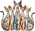 Wesiti Cat Metal Wall Art Iron Sculpture 10.6x15.7 Retro Mid Century by Wesiti