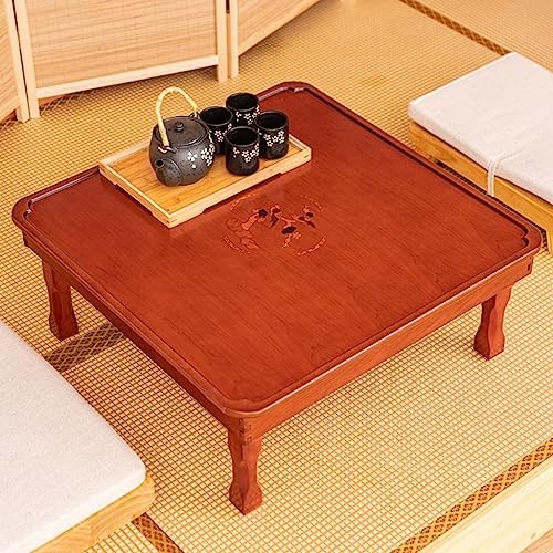Folding Square Tea Coffee Table, Household Kang Table, Low Wooden Table - Image 4