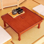 Folding Square Tea Coffee Table, Household Kang Table, Low Wooden Table - Image 4