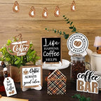 FairySandy 11 Pcs Tiered Tray Decor Farmhouse Set, Delicious Coffee - Image 5