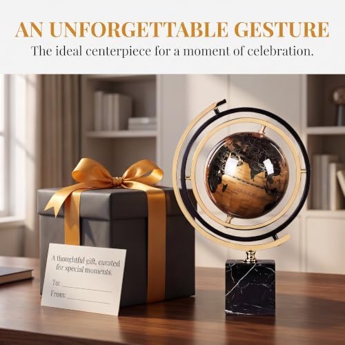 Modern Marble Sculpture, Abstract Art Inspired Tabletop Statue Decor - Minimalist Sculpture Home Decor for Living Room Shelf Desk Office - Unique Housewarming Gift, Black Solid Marble Base - Image 5