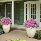 ATTGREAT Artificial Flowers for Outdoors UV Resistant, 24 Bundles(Purple) - Image 2