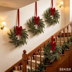 6 Pcs Mini Christmas Hanging Wreaths Artificial Cedar Cypress Pine Greenery with Pine Cones & Red Berries Small Rustic Farmhouse Wreath for Cabinets Front Door Porch Window Wall Holiday Winter Decor - Image 6