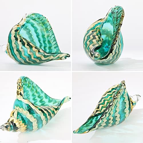 Blown Glass Conch Decorative Sculpture, Modern Glass Art - Conch Shell Decorative Statue, Shell Sculpture for Dining Table, Entryway, Coffee Table, Living Room, Kitchen, Shelf Filler. - Image 5