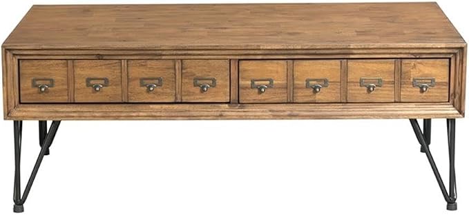 Pemberly Row Transitional Tanner 2PC Occasional Table Set, Light Walnut Finish - Image 3