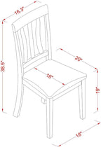 East West Furniture ANC-OAK-LC Antique Kitchen Dining Chairs - Image 3