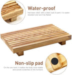 Wooden Pedestal Stand for Bathroom Tray Kitchen Counter Decor Soap Dish - Image 3