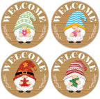 Interchangeable Gnome Welcome Sign Fall Porch Decoration - Image 3
