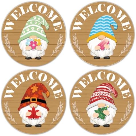 Interchangeable Gnome Welcome Sign Fall Porch Decoration - Image 3