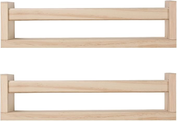 JORIKCHUO Nursery Book Shelves, Kitchen Spice Rack, or Rustic Wall Mounted by JORIKCHUO