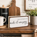 3x5 Motivational Wooden Sign, Today Only Happens Once, Make It Amazing - Image 3