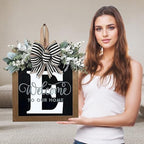 Ultra Large 14'' Last Name All Year Round Front Door Wreath with 26 Initial Letter Welcome Sign All Seasons Eucalyptus Garland and Bow Wreaths for Front Door Porch Farmhouse Decoration (E) by Unknown